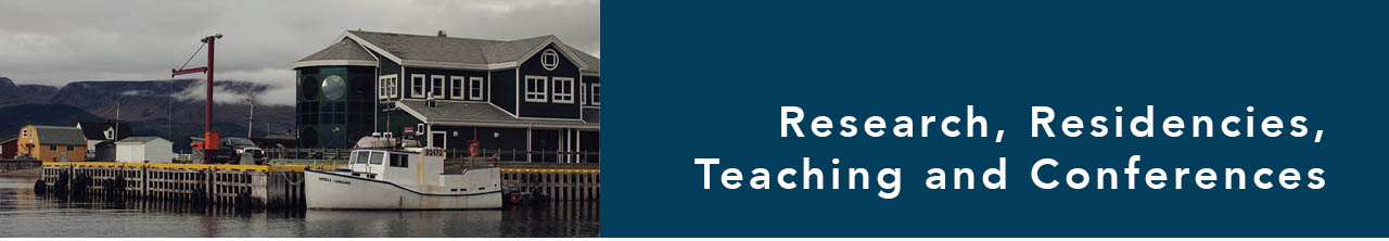 research, residencies, teaching and conferences button